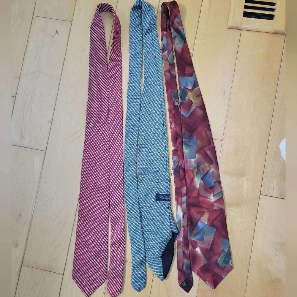 Croft & Barrow Brooks Brothers Makers Bill Blass Men’s Tie Bundle of 3